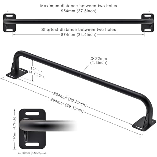 Fully Welded Pull Up Bar Wall Mount Heavy Duty Doorway Chin