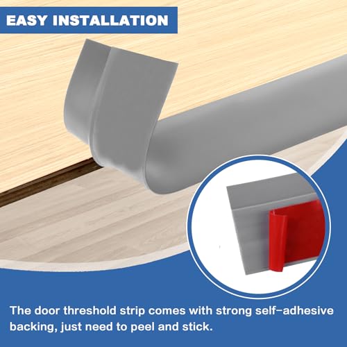 Vinyl Floor Transition Strip Self Adhesive Door Threshold Strip (3.3 Foot)