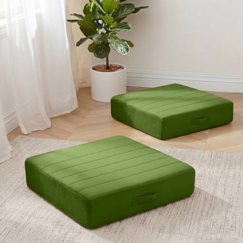 24 Inch Square Floor Pillows for Adults (2 Count) - Bel Marant