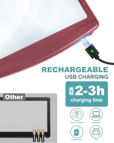 Rechargeable Magnifying Glass with Light