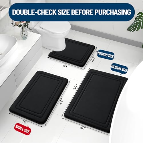 Memory Foam Bath Mat Rug 59x34