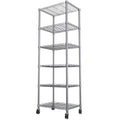 6 Wire Shelving Steel Storage Rack Adjustable Unit Shelves for Laundry Bathroom Kitchen Pantry Closet