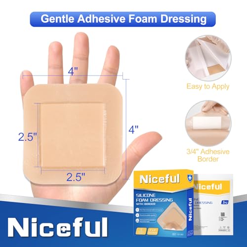 Silicone Foam Dressing 4"x4" (5 Count)