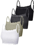 4 Pieces Women's Lace Camisole Stretch Half Cami Breathable Bra Comfort Lace Bralette Top for lady Girls - Bel Marant