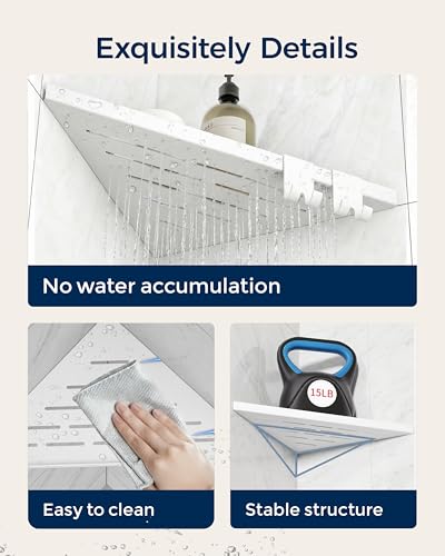White Shower Corner Shelf