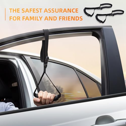 Car Door Handle for Elderly Car Assist Support Handle Multifunction Car Door Latch Bar for Seniors and Handicapped (2 Count)
