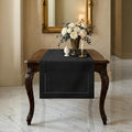 Signature Linen™ by D'Moksha Black Table Runner 48 Inches