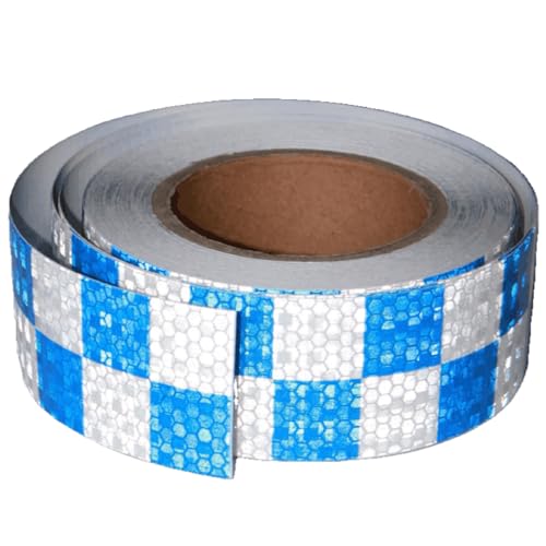Industrial Reflective Tape Blue and White 2 inch Wide