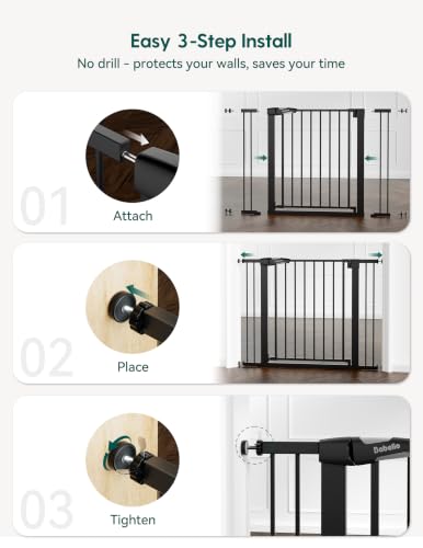 36 57" Extra Wide Baby Gate for Stairs No Drilling