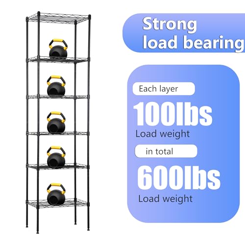 6 Tier Wire Storage Shelves (6 Count)