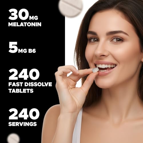 Melatonin 30 mg with Vitamin B6 (240 Count)