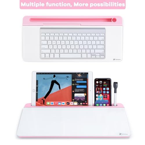 Glass Desk Whiteboard with Storage
