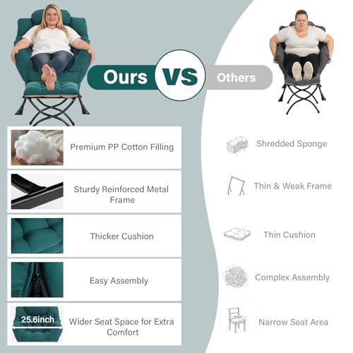 Modern Lazy Chair with Ottoman