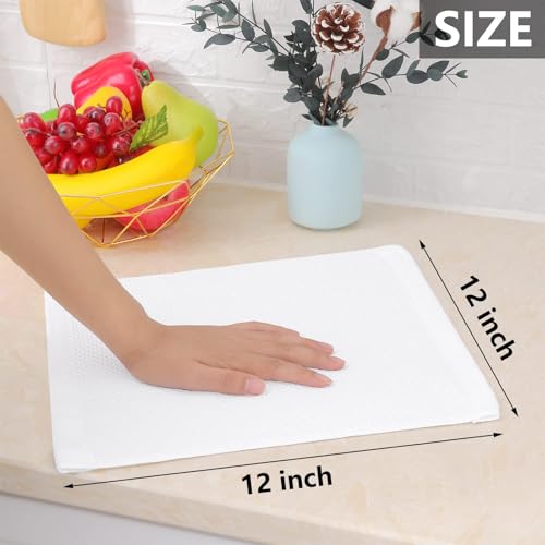 100% Cotton Waffle Weave Kitchen Dish Cloths 8 (8 Count)