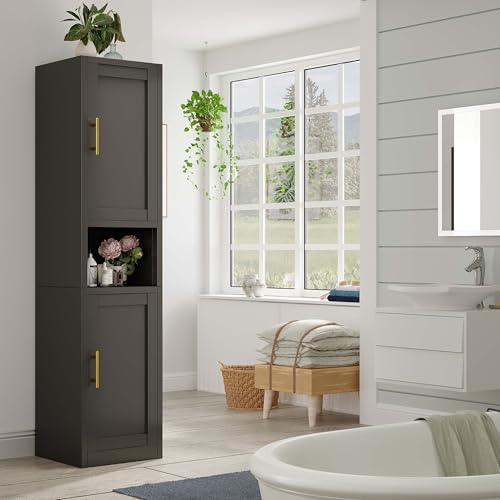 67" Tall Narrow Bathroom Cabinet