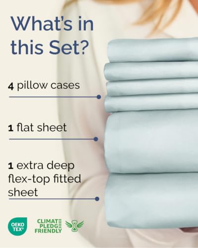 Extra Deep Flex Top Split Head King Sheet Set