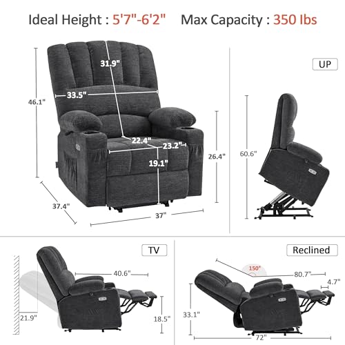 Large Power Lift Recliner Chair for Tall Elderly