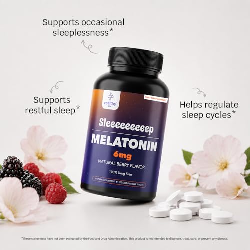 Melatonin Fast Dissolve 6mg Tablets (100 Count)