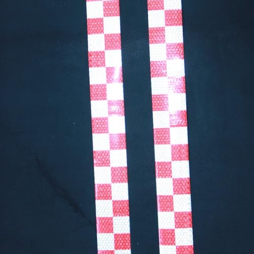 Red and White Reflective Tape 2 inch X 66 feet X 10 Rolls