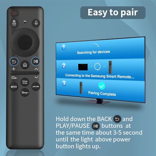 2023 BN59 01432A Solar Voice Replacement for Samsung Remote Control Smart TV with Rechargeable Solar Cell