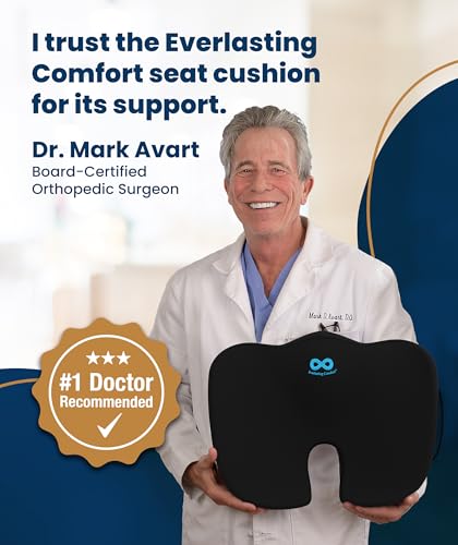Doctor Recommended Memory Foam Seat Cushion for Office Chairs & Car