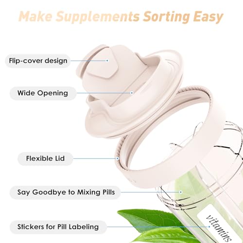 Pill Dispenser to Store 7 Various Supplements