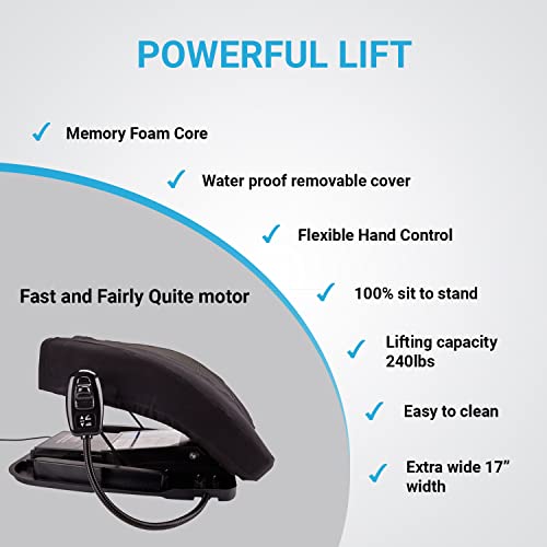Premium Electric Lifting Cushion v2 by SeatBoost. Powerful Motor to Assist in Standing