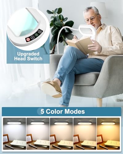 12X Rectangle Magnifying Glass with Light and Stand