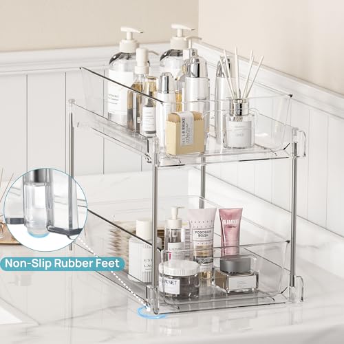 2 Pack Pull Out Bathroom Under Sink Organizer (2 Count)