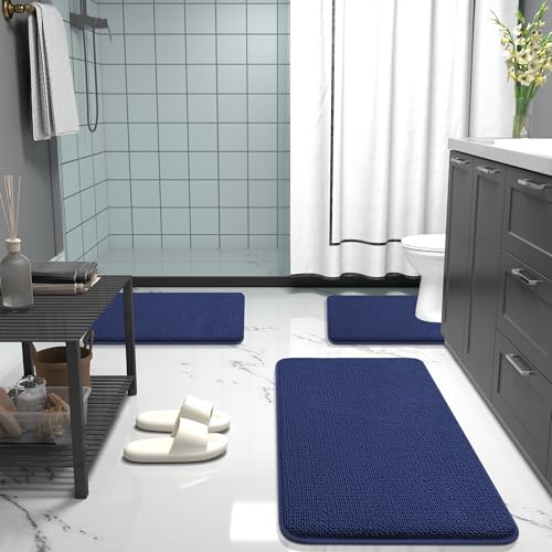 Thick Memory Foam Small Bathroom Rugs Mats 24x16