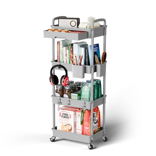 4 Tier Rolling Cart Organizer