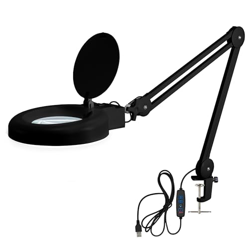 LED Magnifying Lamp with Clamp
