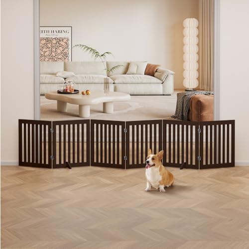 120" Extra Wide Pet Gate and Pet Playpen Combination for Dog Cat