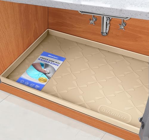Waterproof Under Sink Mat Silicone 28" x 22" Kitchen Cabinet liner (616 sq inch)