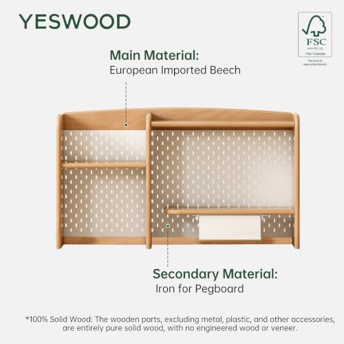 100% Solid Beech Kitchen Counter Hutch Shelf