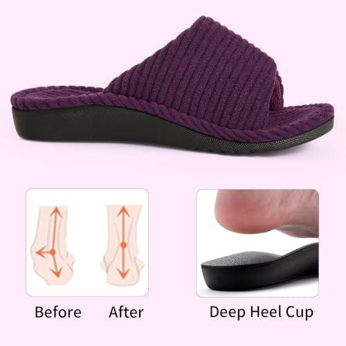 Orthopedic Slippers for Women Arch Support House Shoes