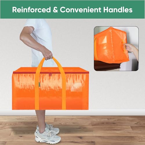 6 Pack Oversized Moving Bags with Reinforced Handles (6 Count)