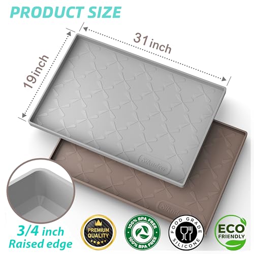 Waterproof Under Sink Mat 31" x 19" Silicone Mat Cabinet Protector