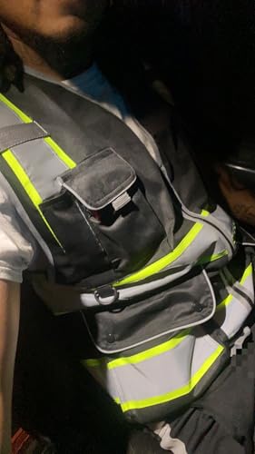 8 Pockets High Visibility Class 2 Reflective Safety Vest for Men & Women with 2 Inch Dual Tone Strips