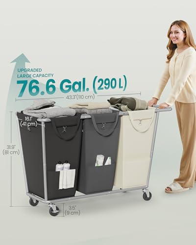 Laundry Basket with Wheels