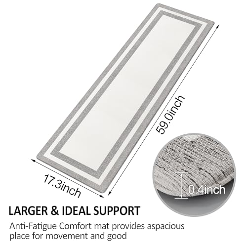 Kitchen Mats Cushioned Anti Fatigue Kitchen Mats for Floor Waterproof Non