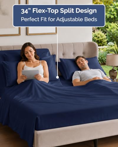 Flex Top Split Head King 6 Piece Sheet Set