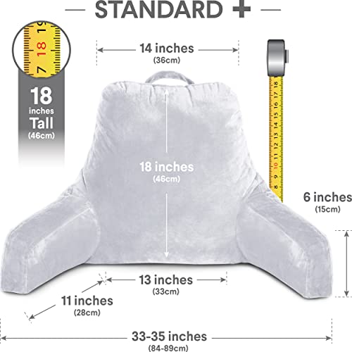 Light Grey Original Reading Pillow in Bed Rest Chair