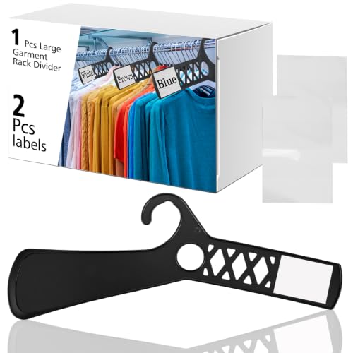 1 Pcs Large Closet Dividers and White Blank Cards 18 Inch Clothing Rack Size Dividers for Hanging Clothes