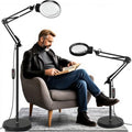 10X 30X Magnifying Glass with Light and Stand