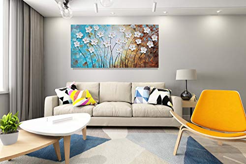 Artisan Crafted Three Dimensional White Floral Relief Wall Decor