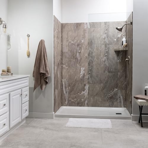 Vinyl Shower Shelf in Venetian Marble