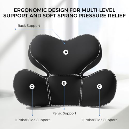 Ergonomic Memory Foam Lumbar Support Pillow for Car