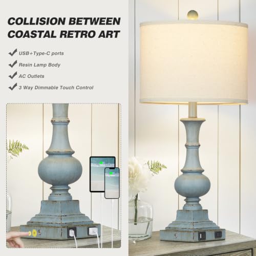 26" Tall Coastal Lamp for Living Room
