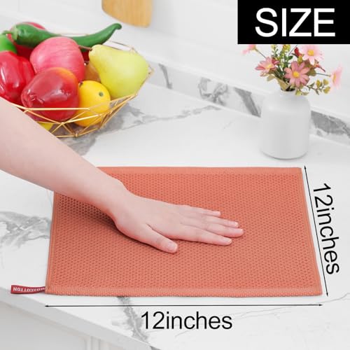 100% Cotton Waffle Weave Kitchen Dish Cloths 8 (8 Count)